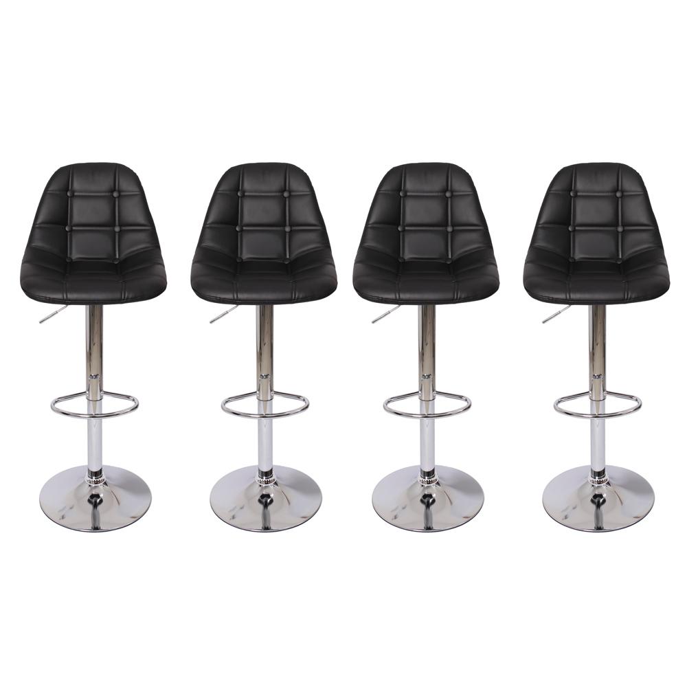Kit 4 Banquetas Giratórias Botonê Preta