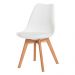 Kit 4 Cadeiras para Sala de Jantar com Base de Madeira Saarinen Branca