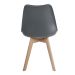 Kit 4 Cadeiras para Sala de Jantar com Base de Madeira Saarinen Cinza
