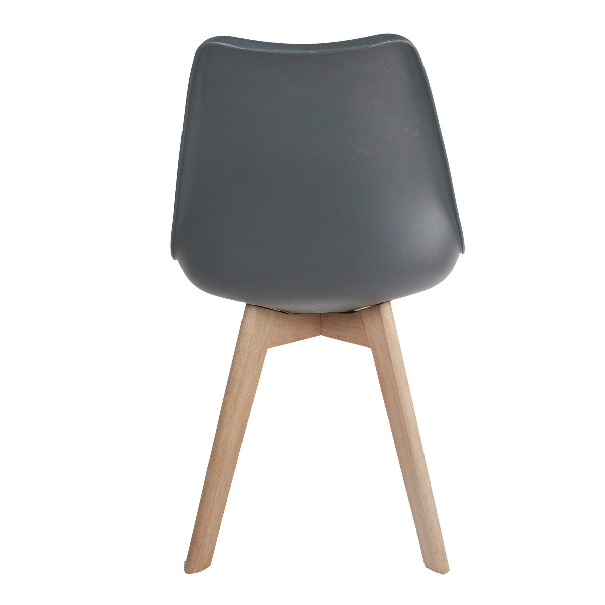 Kit 4 Cadeiras para Sala de Jantar com Base de Madeira Saarinen Cinza