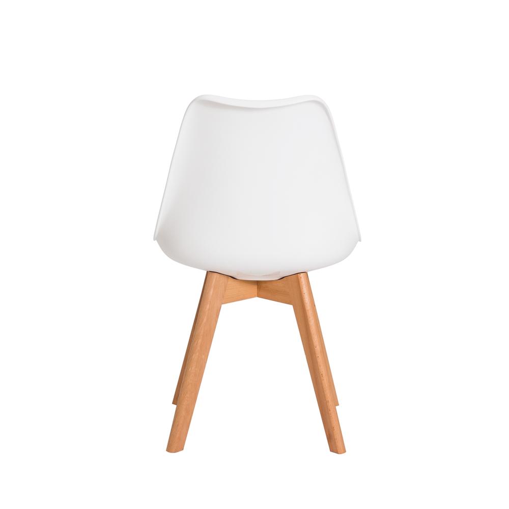 Kit 6 Cadeiras Eames Eiffel Wood Leda Saarinen Design Para Mesa De Jantar Sala Cozinha Escrivaninha