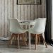 Kit 6 Cadeiras Eames Eiffel Wood Leda Saarinen Design Para Mesa De Jantar Sala Cozinha Escrivaninha