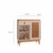 Aparador Buffet 1 Porta e 1 Gaveta Flora Babus - Off White / Cedro TR