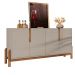 Aparador Buffet 4 Porta Niara Babus - Off White / Cedro