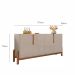 Aparador Buffet 4 Porta Niara Babus - Off White / Cedro