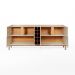 Aparador Buffet 4 Portas e Adega Canes Babus - Off White / Cedro