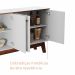 Aparador Buffet Atta Quatro Portas Com Pés de Madeira - Off White