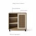 Aparador Buffet Sala Faenza 1 Porta e 6 Prateleiras - Carvalho / Off White