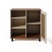 Aparador Buffet Sala Faenza 1 Porta e 6 Prateleiras - Pinho / Off White