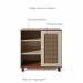 Aparador Buffet Sala Faenza 1 Porta e 6 Prateleiras - Pinho / Off White