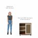 Aparador Buffet Sala Faenza 1 Porta e 6 Prateleiras - Pinho / Off White