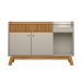 Buffet Aparador Accra 2  Portas Pés de Madeira Babus - Nature / Off White