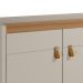 Buffet Aparador Aleppo 4  Portas Pés de Madeira Babus - Amendoa / Off White