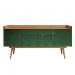Buffet Aparador Lago 4 Portas 2 Gavetas Babus -  Cedro / Verde Oliva