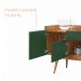 Buffet Aparador Lago 4 Portas 2 Gavetas Babus -  Cedro / Verde Oliva