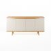 Buffet Aparador Pass 4 Portas Babus - Off White / Noce
