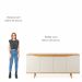 Buffet Aparador Pass 4 Portas Babus - Off White / Noce