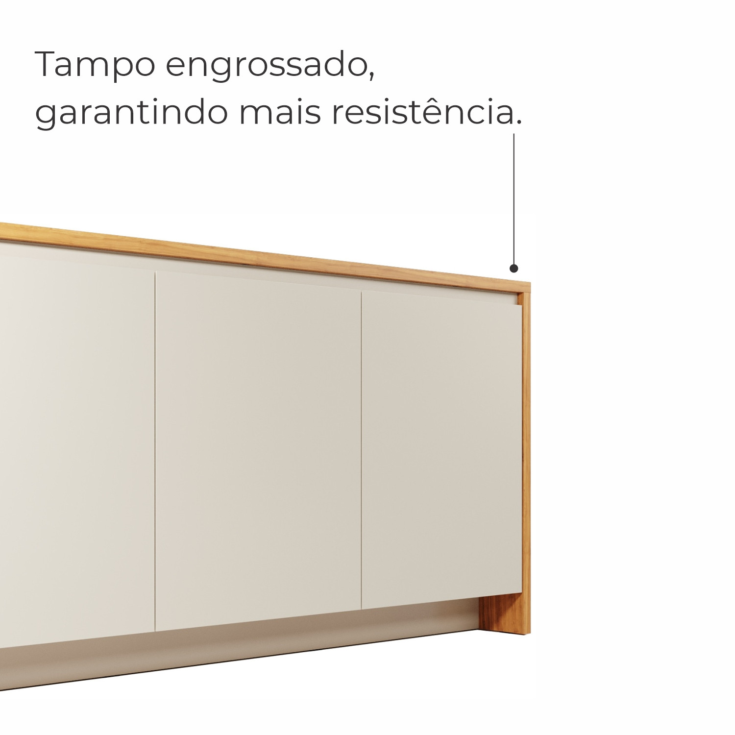 Buffet Aparador Sírio 3 Portas Babus - Cedro / Off White