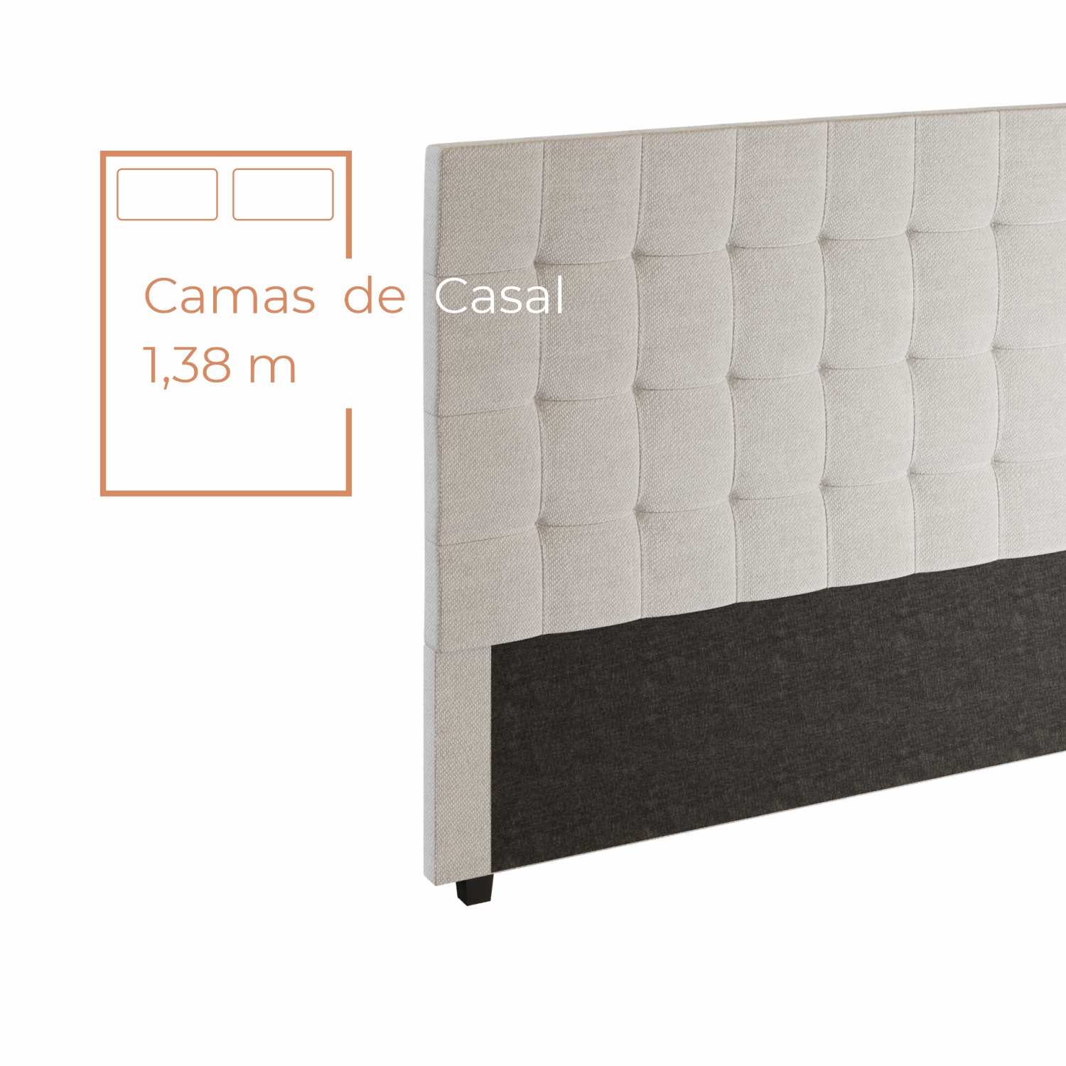 Cabeceira Para Cama Box Nala Babus Casal Estofadas em linho