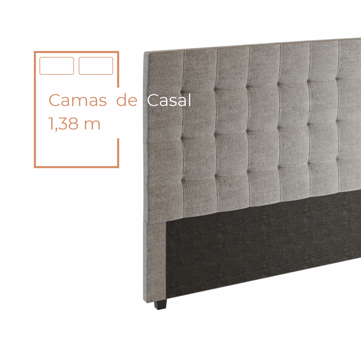 Cabeceira Para Cama Box Nala Babus Casal Estofadas em linho