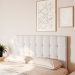 Cabeceira Para Cama Box Nala Babus Queen Estofadas em linho