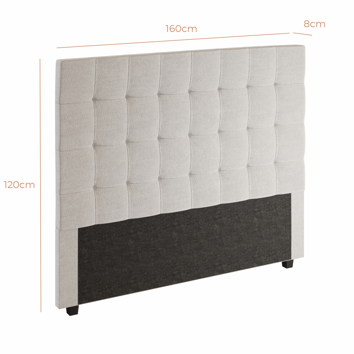 Cabeceira Para Cama Box Nala Babus Queen Estofadas em linho