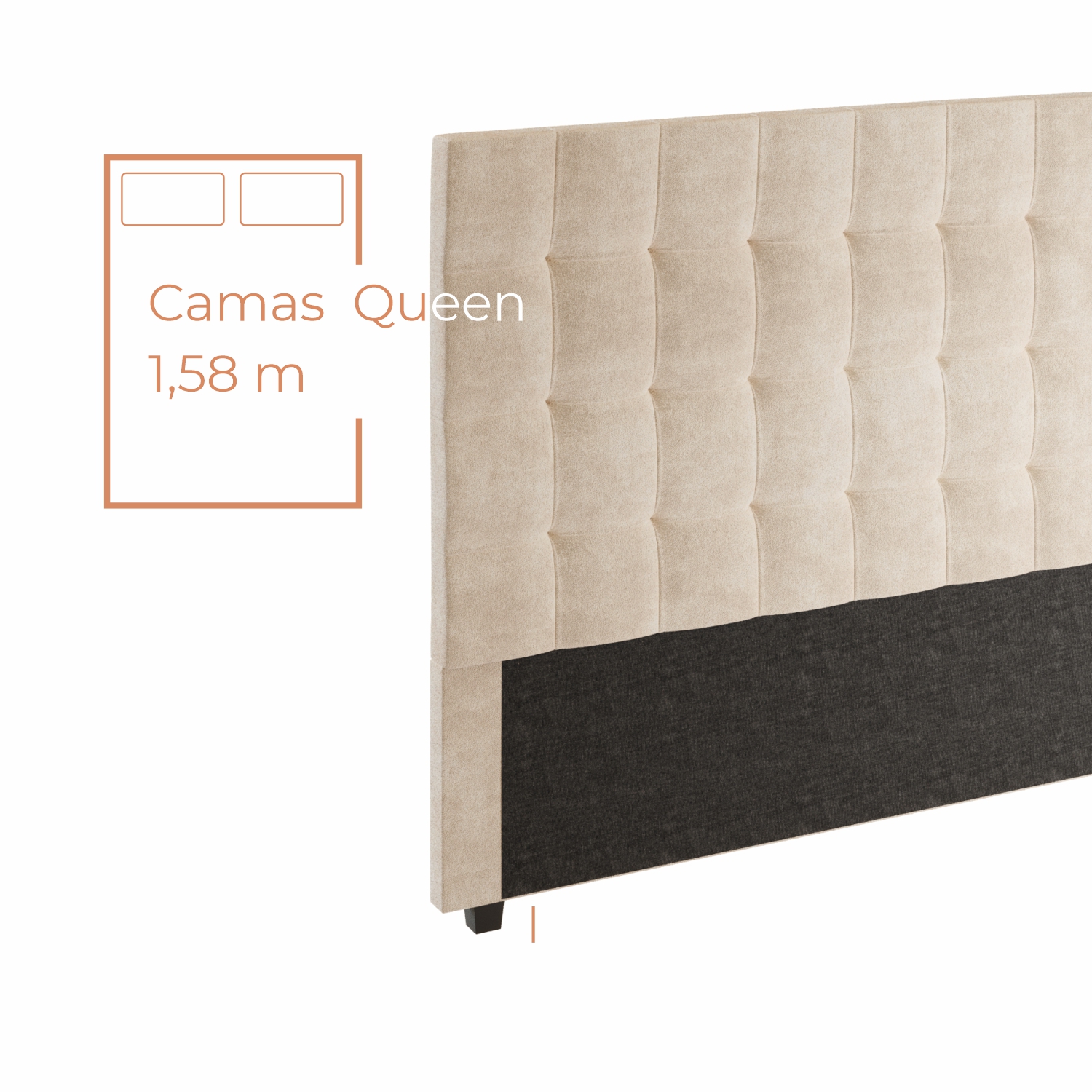 Cabeceira Para Cama Box Nala Babus Queen Estofadas em linho