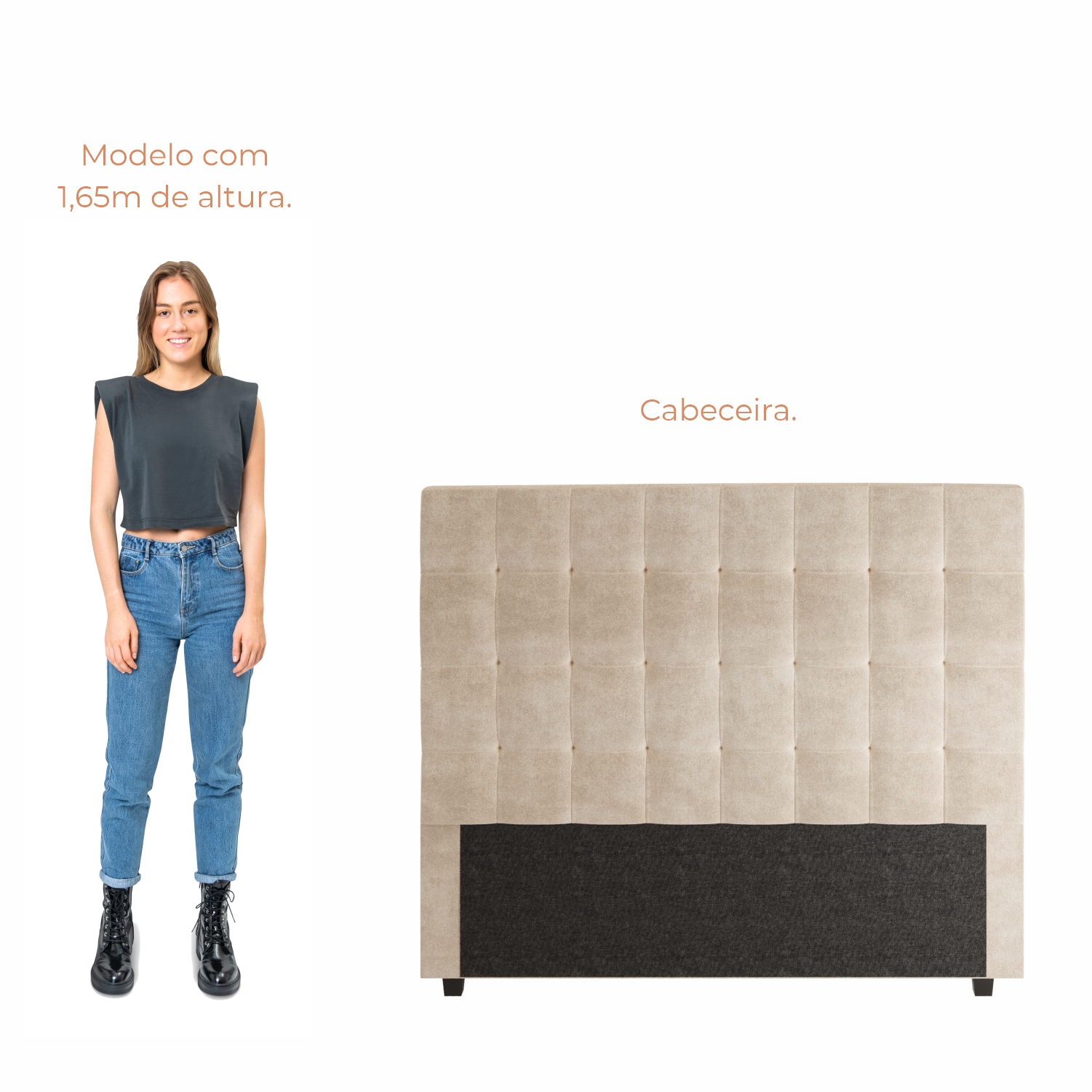 Cabeceira Para Cama Box Nala Babus Queen Estofadas em linho