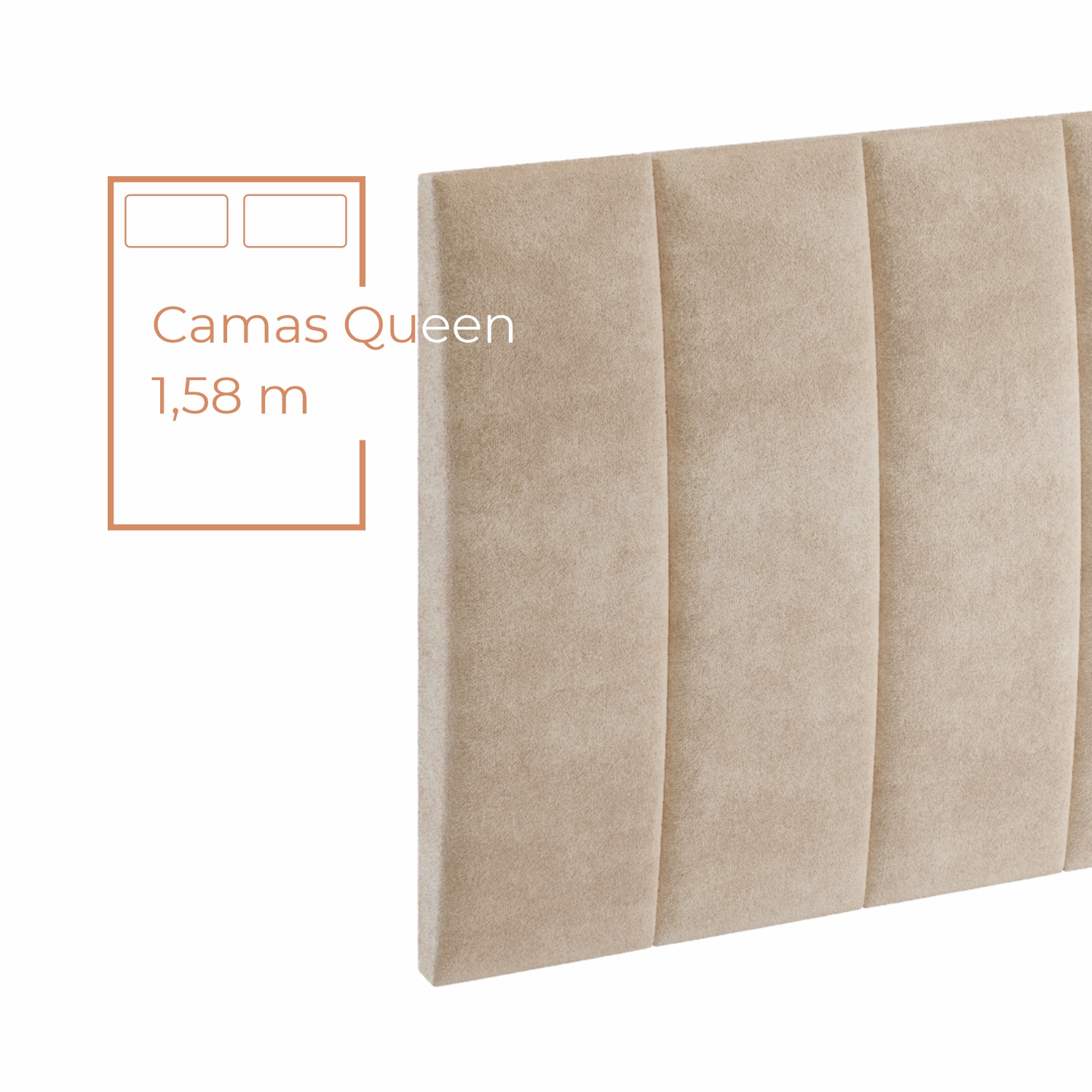 Cabeceira Para Cama Box Sevila Babus Queen Estofadas em linho