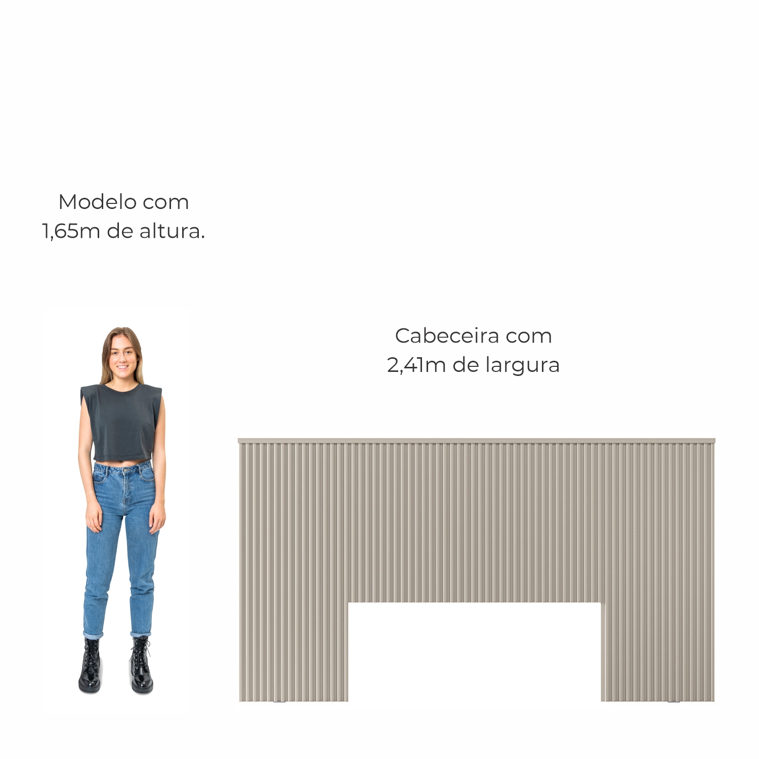 Cabeceira de Casal Ripada Berlim 2,40m - Off White