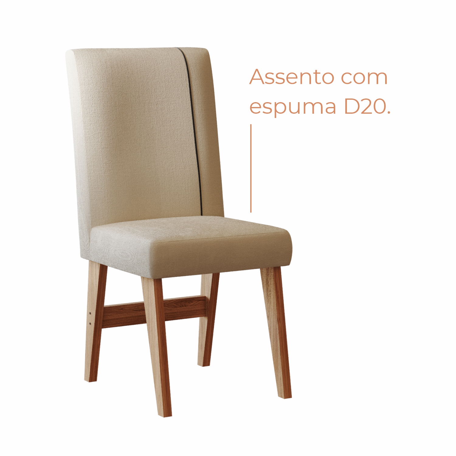 Conjunto Sala de Jantar 4 Lugares Mesa Bahê 90 e Cadeira Ane Babus
