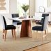 Conjunto Sala de Jantar 4 Lugares Mesa Lune e Cadeira Ane Babus