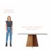 Conjunto Sala de Jantar 4 Lugares Mesa Lune e Cadeira Ane Babus