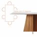 Conjunto Sala de Jantar 6 Lugares Mesa Lune e Cadeira Ane Babus