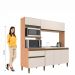 Cozinha Compacta J Carvalho Vitoria New 6 Portas 1 Gaveta Freijó/off White Marrom