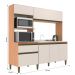 Cozinha Compacta J Carvalho Vitoria New 6 Portas 1 Gaveta Freijó/off White Marrom
