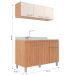 Cozinha Iara Modulada 2 Peças 6 Portas 1 Gaveta Freijó/Off White