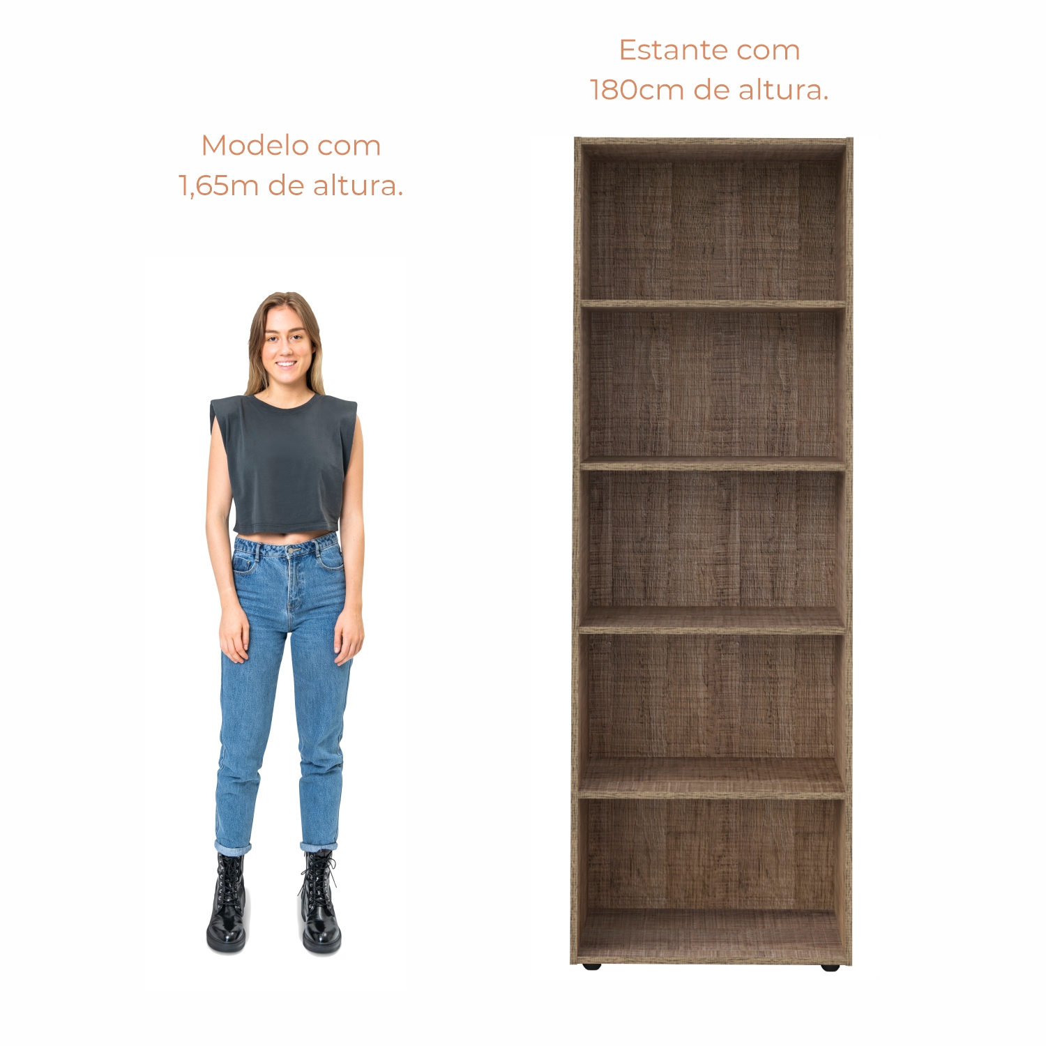 Estante Alta Bia com 5 Prateleiras Babus
