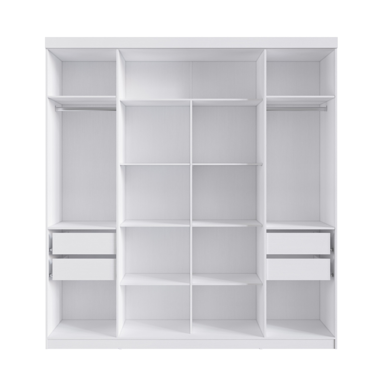 Guarda Roupa Casal Genova 4 Pt. 4 Gav. 1,80m Branco