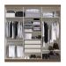 Guarda Roupas de Casal Mendoza 6 Portas 3 Gavetas - Nogueira / Off White