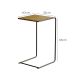 Mesa Lateral Steel Babus com Encaixe para Sofá - Freijó e Preto