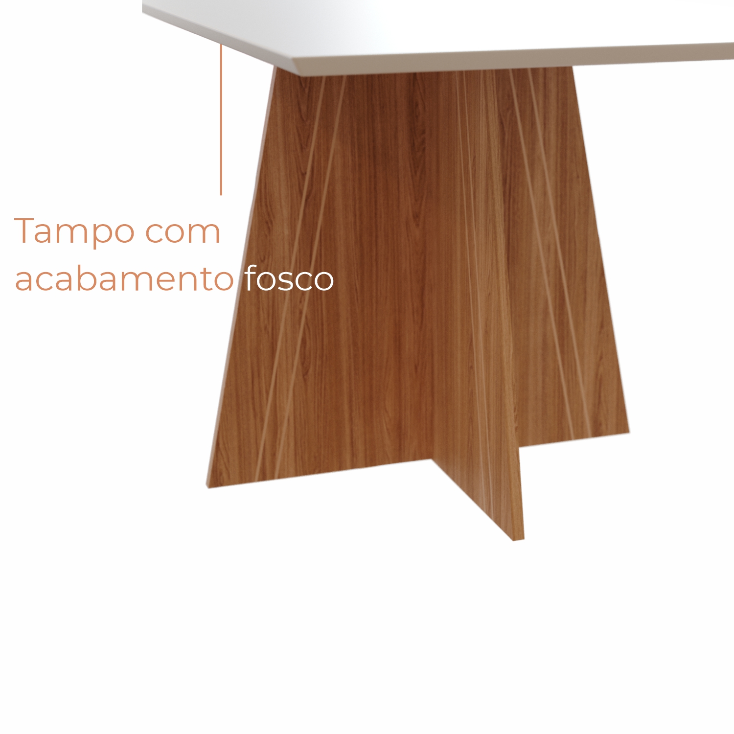 Mesa de Jantar 4 Lugares Mesa Lune 1,36m