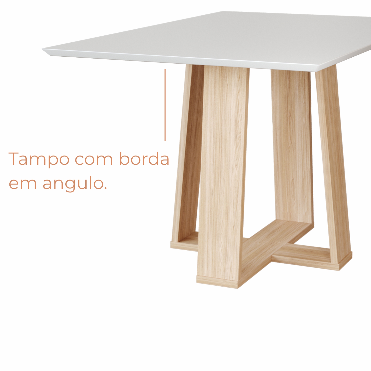Mesa de Jantar Bahê 4 Lugares Quadrada