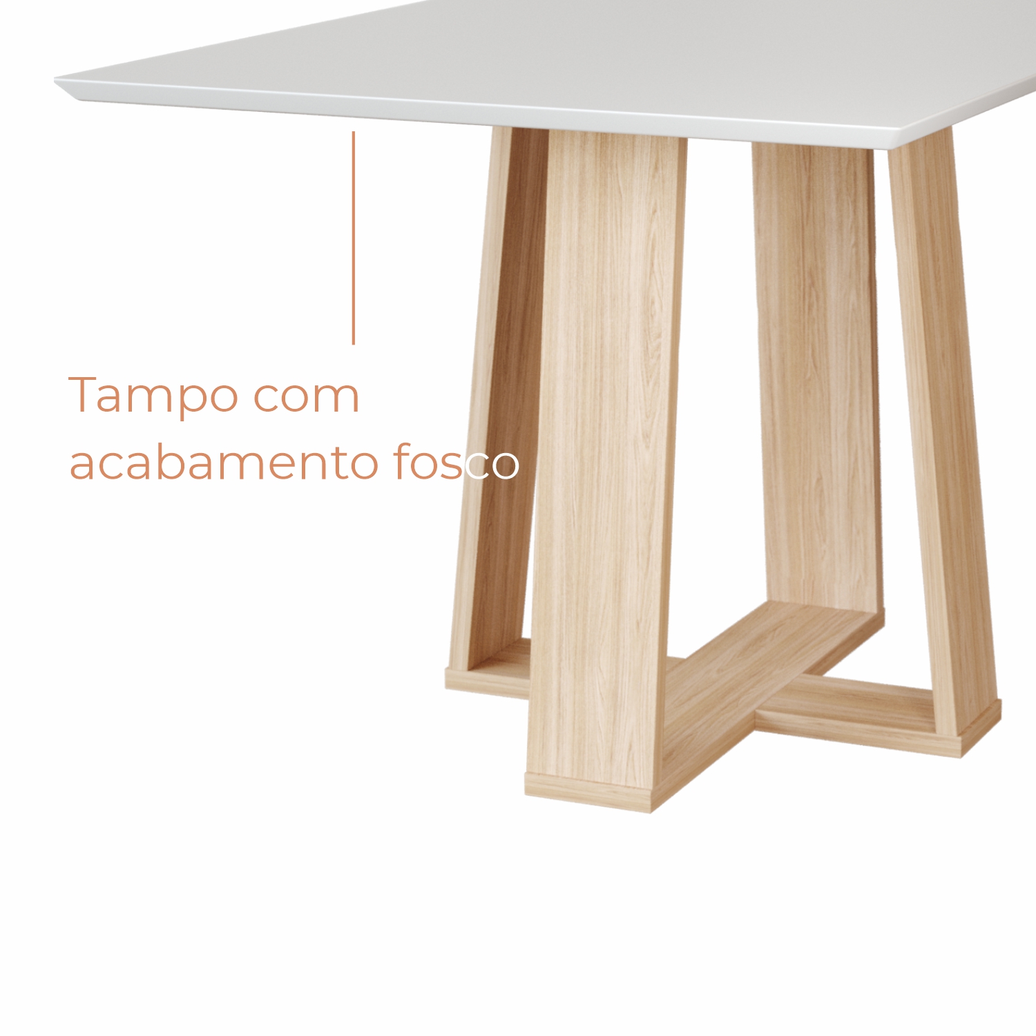Mesa de Jantar Bahê 4 Lugares Quadrada