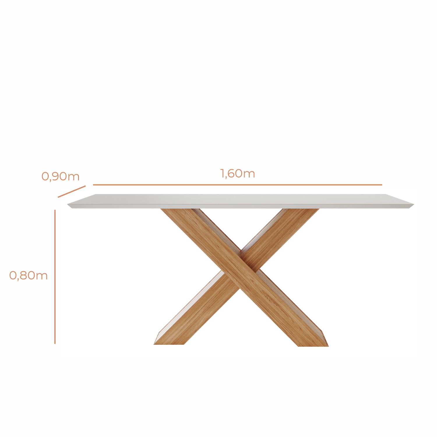 Mesa de Jantar Nea 6 Lugares 160 Babus