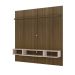 Painel Ripado Até 75 Polegadas Com Led 1 Porta 2 Nichos E Prateleira Belluno Artely Pinho/Off White