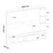 Painel Toronto Para TVs até 72 Pol. Cor Cedro / Off White