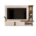 Painel Toronto Para TVs até 72 Pol. Cor Off White / Pinho Ripado