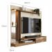 Painel Tv 55 Babus Petra Moderno 5 Prateleiras Off White