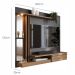 Painel Tv 55 Babus Petra Moderno 5 Prateleiras Preto 
